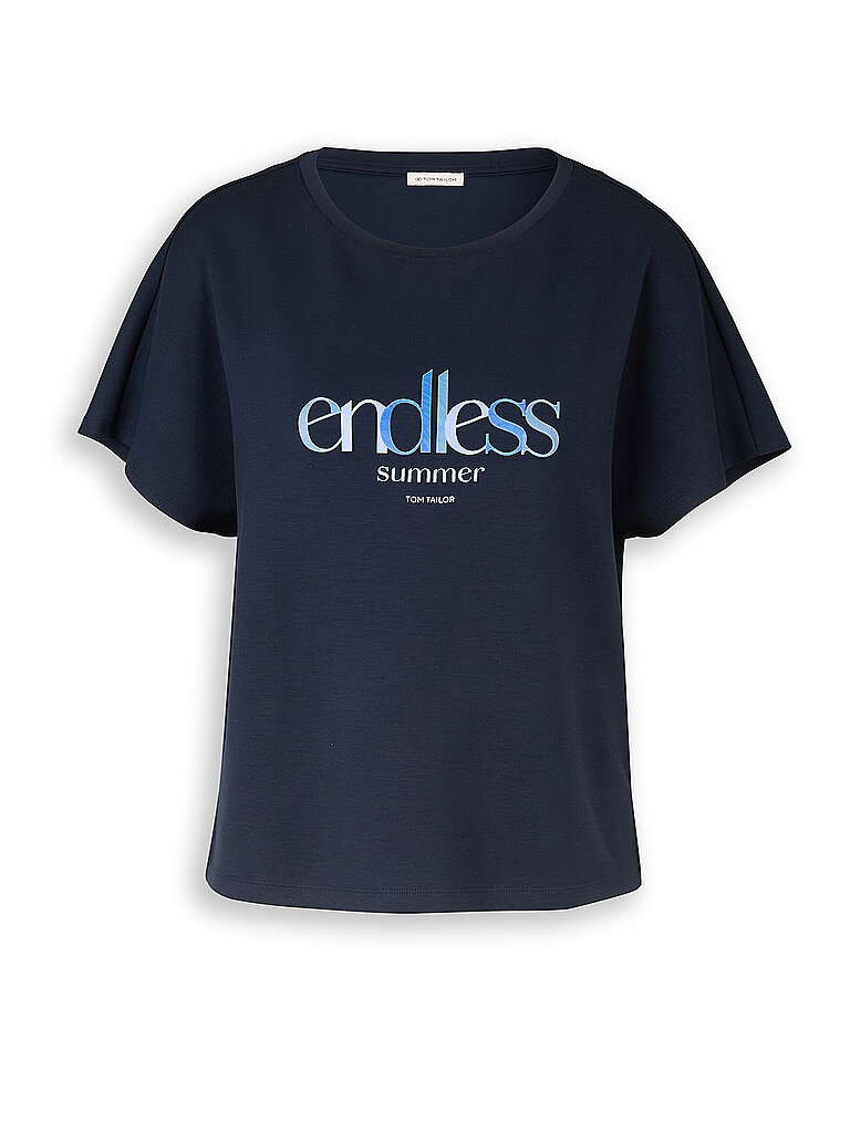 Tom Tailor T-shirt Bleu Foncé Taille L Femme 9